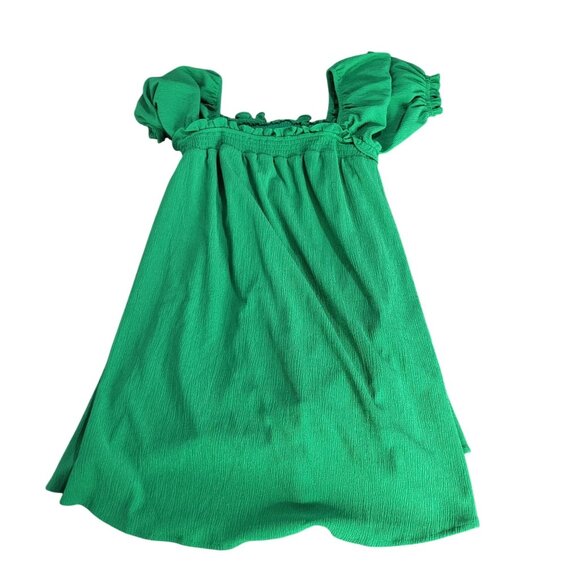 Sugarlips Dresses & Skirts - SUGARLIPS Womens LG Kelly Green Miss Sunshine Convertible Sleeve Babydoll Dress